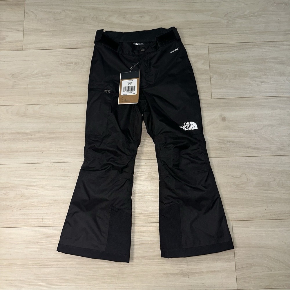 NEW The North Face Freedom Insulated Snow Pants Youth XS 6 Black Winter Ski Gift